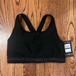 Under Armour Black Sports Bra with Logo Band